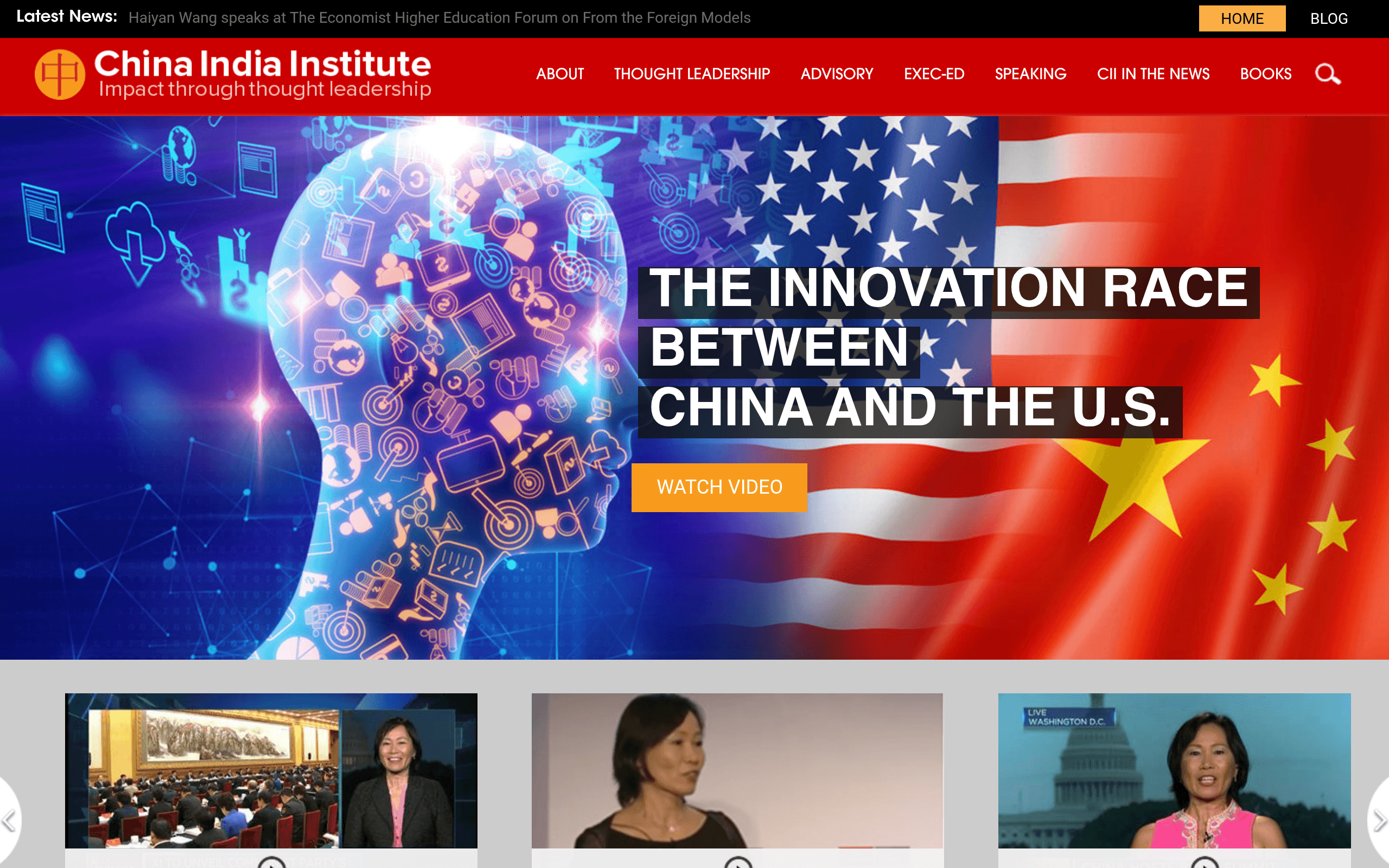 China India Institute website preview