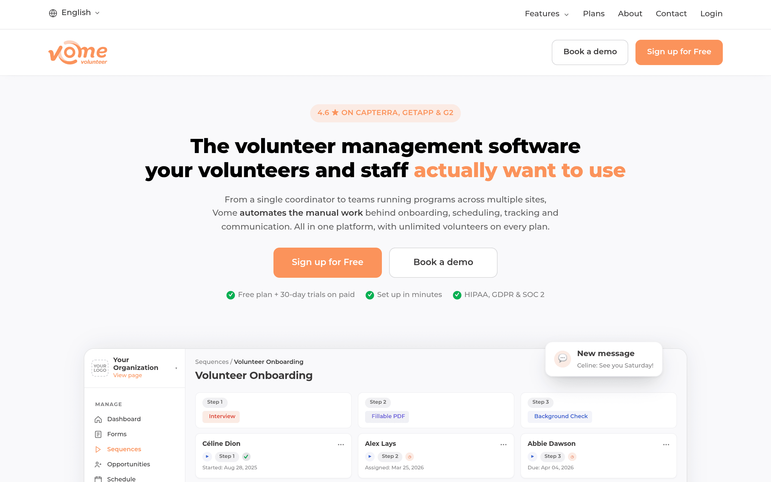 Vome website preview